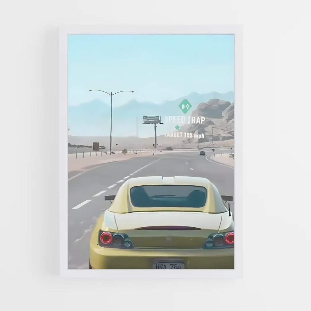 Poster Route des Déserts – affiche Need for speed (vue 3)
